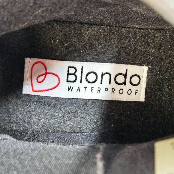 Blondo Luisa Gray Suede Waterproof Wedge‎ Heel Chelsea Ankle Boots Size 8.5M - Picture 8 of 11